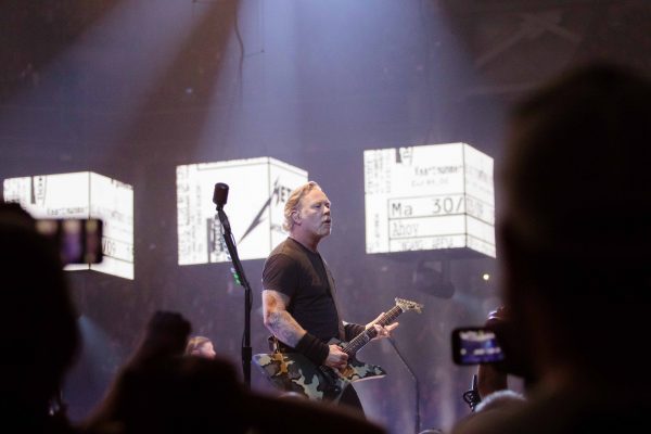Singer and guitarist James Hatfield begins to play the next song at 8 p.m. on March 2, 2019 in the United Supermarkets Arena. Metallica traveled to Lubbock as part of the WorldWired Tour.